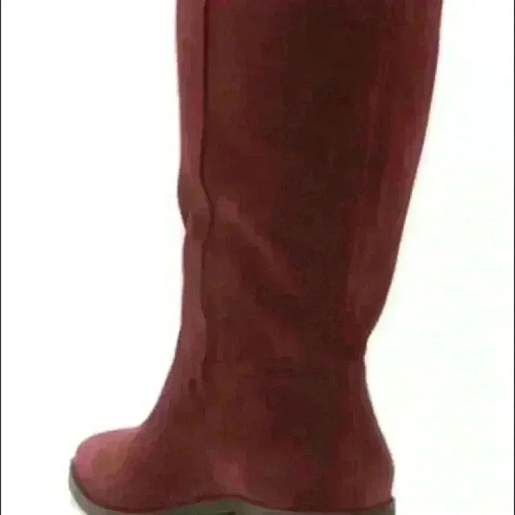 NEW! Lucky Brand Lefara Sugar Red Suede Boots. - Picture 2 of 10